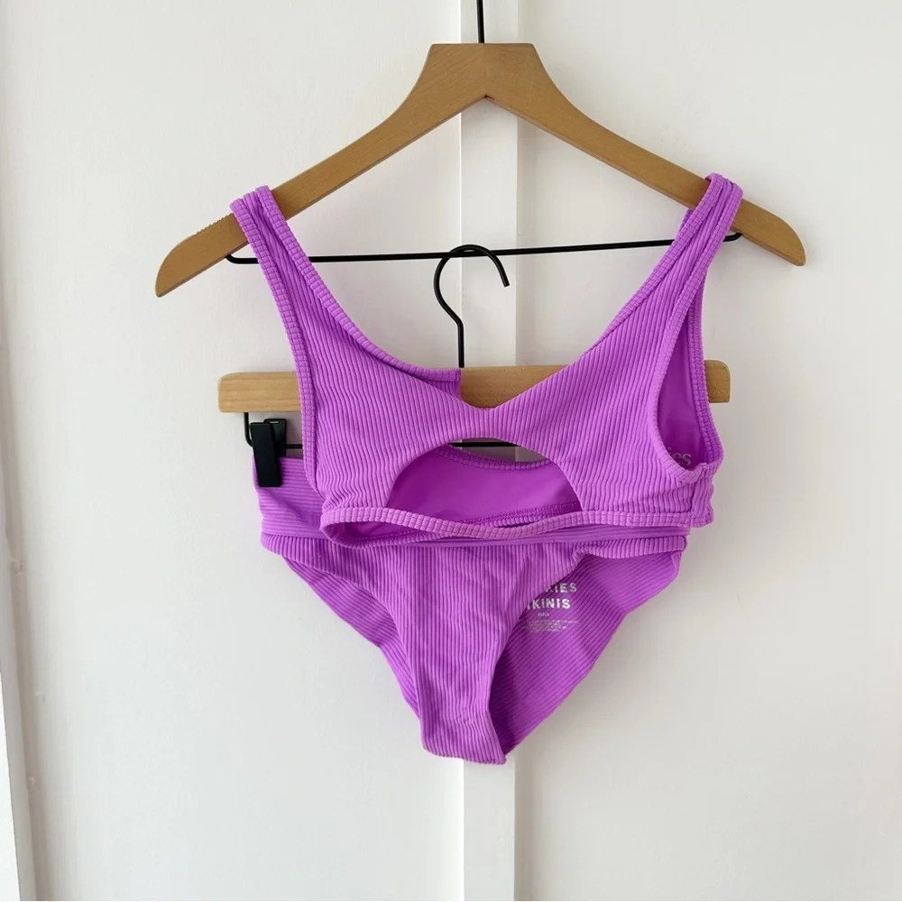 FRANKIE’S BIKINIS purple Cole ribbed bikini